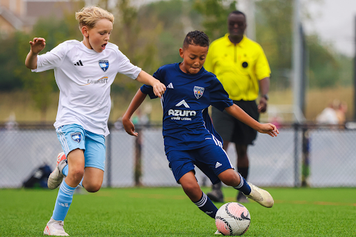 Youth sports action shot